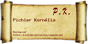 Pichler Kornélia névjegykártya